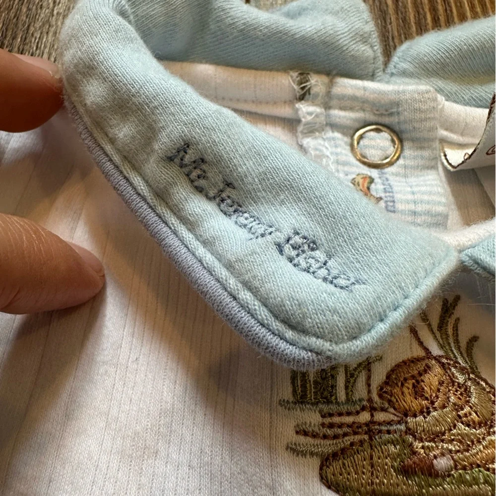 Charming Light Blue Baby Bodysuit with Collar